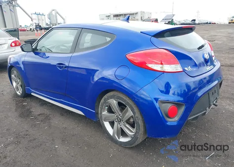 2015 Hyundai Veloster Turbo z USA, uszkodzony, nr VIN KMHTC6AE5FU224587